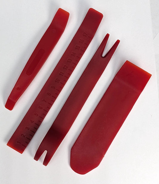 New Harder Material! Plastic Pry Tool Kit Very Strong with Sharp Edges to Prevent Damage to Your Machine Red Color